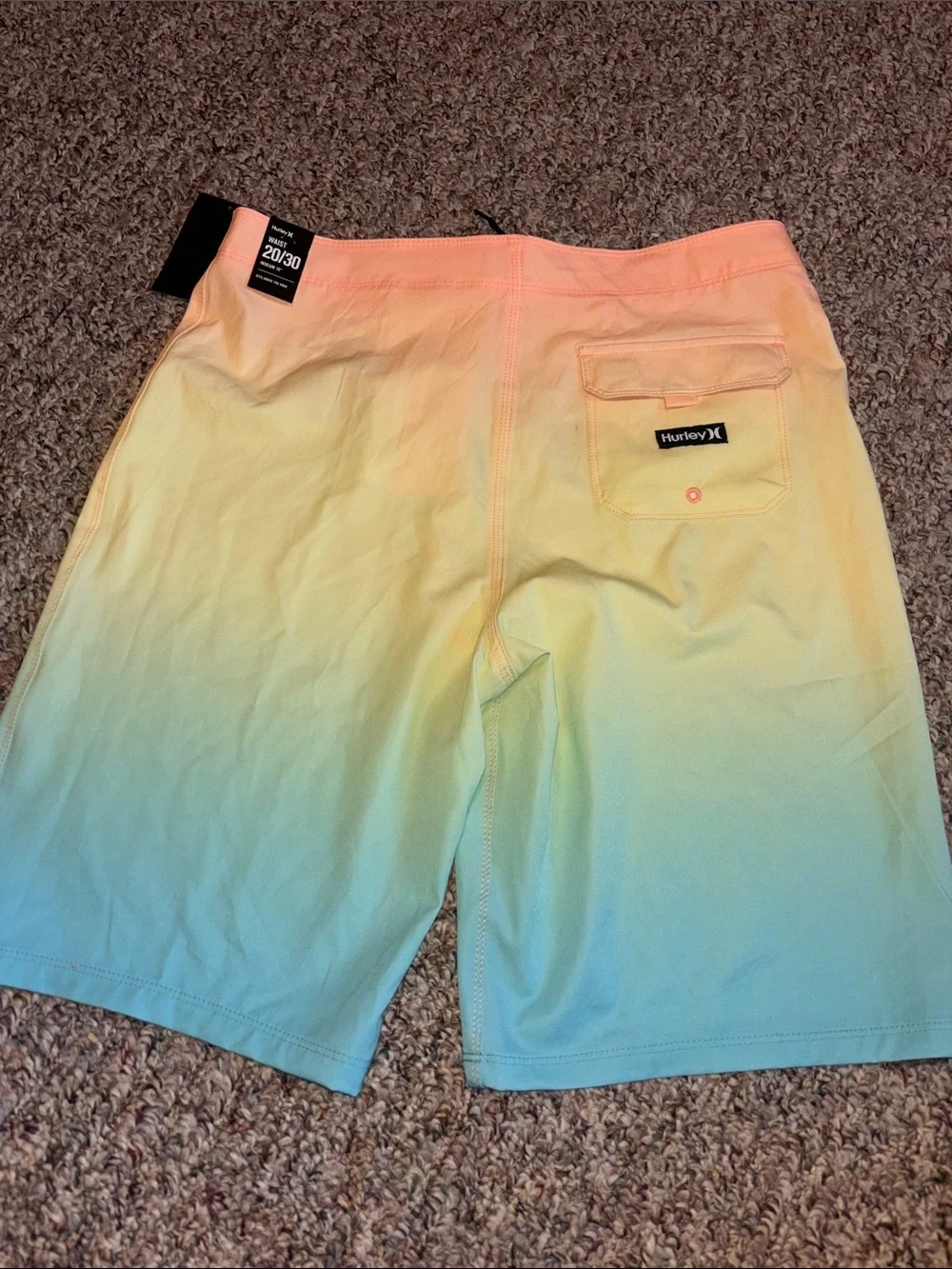 New Hurley Boys Youth Young Men’s Swim Trunks Board Shorts 20/30 Ombré Orange